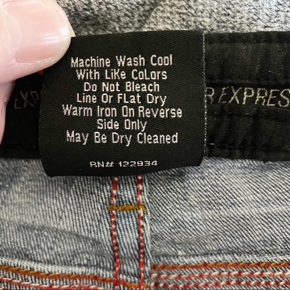 REROCK for EXPRESS Bootcut Raw Hem Ankle Jeans Size 8 - Picture 13 of 14